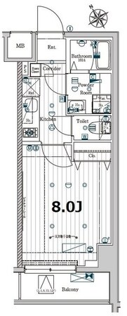 メイクスデザイン門前仲町ガーデンの物件間取画像